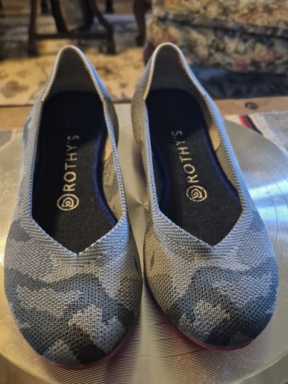 Rothy's Ballet Slip On. Animal Print Sz.7.5. Retired Colorway Washable.(#1637S)